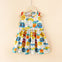 JF White Multi Face Printed Frock FD6088C